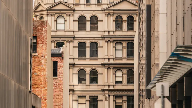 Historic Melbourne laneway with classic architecture