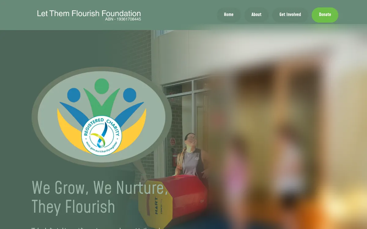 Let Them Flourish Foundation website homepage