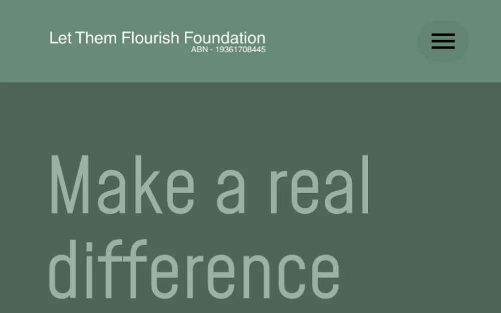 Let Them Flourish Foundation website: The Get involved page