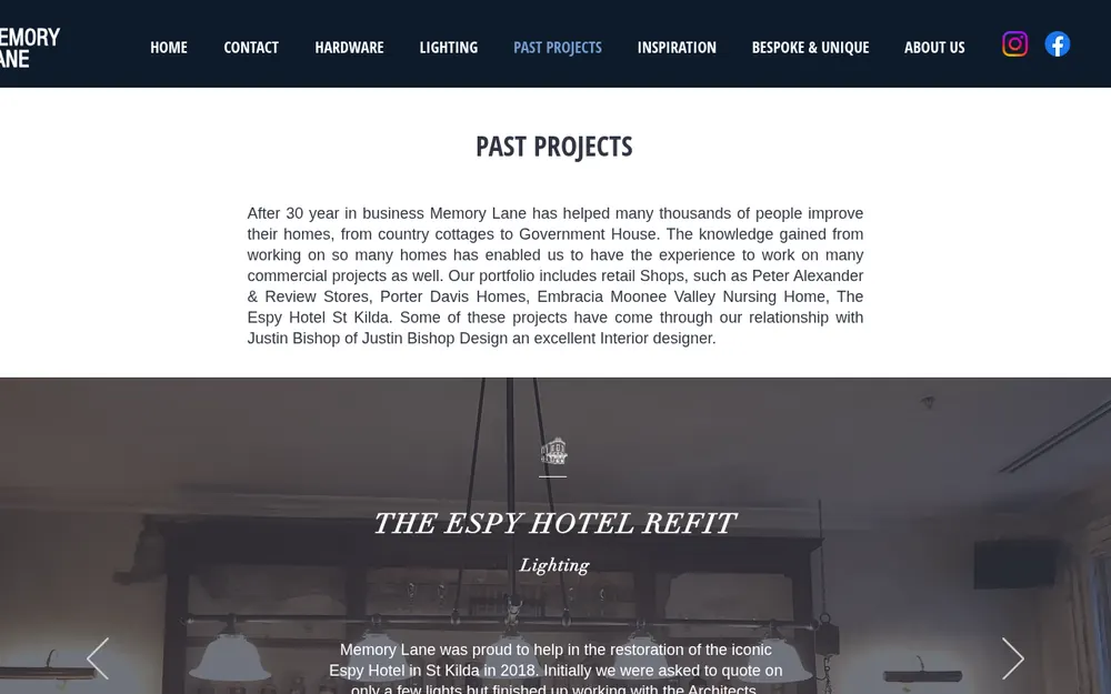 Memory Lane, Ascot Vale website: Past projects